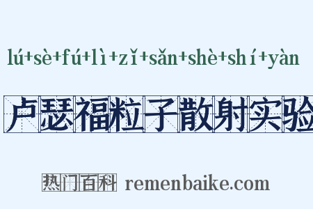 卢瑟福粒子散射实验是什么意思的图片